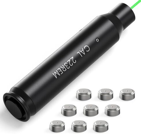 Feyachi Green Laser Bore Sight 223 5.56mm تصميم التبديل ليزر Boresighter مع 3 مجموعات من البطاريات in Kuwait