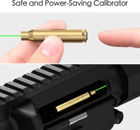 Feyachi Green Laser Bore Sight 223 5.56mm تصميم التبديل ليزر Boresighter مع 3 مجموعات من البطاريات in Kuwait