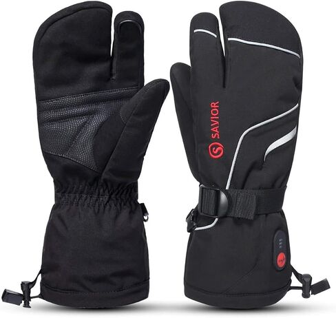 Savior Heated Mittens for Men Women, Heated Gloves Unisex Rechargeable Battery Powered Electric Heated Ski Gloves, Winter Gloves for Arthritis Skiing Hiking Outdoor in Saudi Arabia