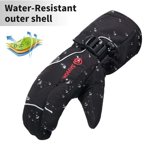 Savior Heated Mittens for Men Women, Heated Gloves Unisex Rechargeable Battery Powered Electric Heated Ski Gloves, Winter Gloves for Arthritis Skiing Hiking Outdoor in Saudi Arabia