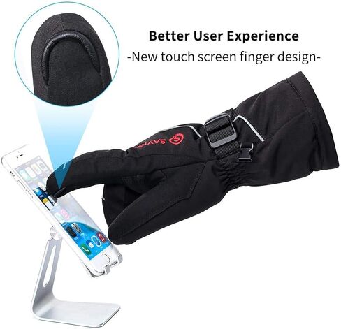 Savior Heated Mittens for Men Women, Heated Gloves Unisex Rechargeable Battery Powered Electric Heated Ski Gloves, Winter Gloves for Arthritis Skiing Hiking Outdoor in Saudi Arabia