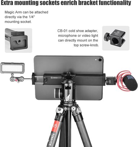 SUNWAY PC-05 Universal Big Laptop Stand for Arca Swiss Tripod, Laptop Holder for MacBook pro, Tablet Mount for Pad, Tripod Pad Adapter in Saudi Arabia