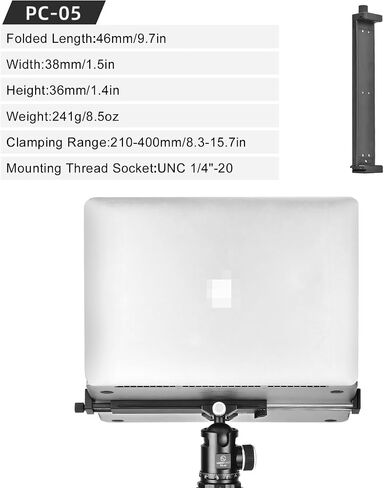 SUNWAY PC-05 Universal Big Laptop Stand for Arca Swiss Tripod, Laptop Holder for MacBook pro, Tablet Mount for Pad, Tripod Pad Adapter in Saudi Arabia