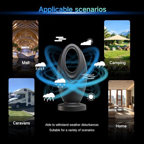 2025 TV Antenna for Smart TV and Old TV, 2800+ Miles Range HD Digital TV Antenna Indoor with 360° Signal Strongest Booster, Supports Local Channels 1080P 4K Reception for Home, RV, Camping (35ft) in Saudi Arabia
