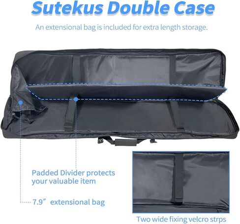 Sutekus Tactical Double Rifle Case, Gun Case, Padded Rifle Storage Backpack Integrated Pistol and Magazine Storage (3 Sizes 2 color) in Saudi Arabia