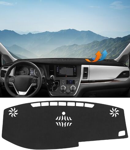 Dash Cover for Kia Seltos SUV 2021-2023 Accessories-Black Flannel Dashboard Cover Mat-Car Dashboard UV Sun Protection in Saudi Arabia