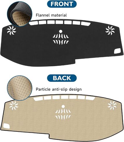 Dash Cover for Kia Seltos SUV 2021-2023 Accessories-Black Flannel Dashboard Cover Mat-Car Dashboard UV Sun Protection in Saudi Arabia