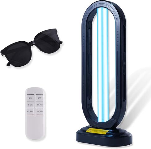 UV Light Sanitizer w/Spare Bulb with Ozone,UVC Disinfection Lamp with Remote Control,Ultraviolet Light Sanitizer for Whole Home,Room & Kitchen,UV Sterilizer15/30/45/60 Minutes Timer in Saudi Arabia