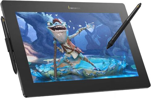 عرض Xencelabs Pen Display 16 حزمة مع مفاتيح سريعة ، 16 بوصة رسم محمول مع شاشة عرض تصميم رسومات مع شاشة مع أقلان من البطارية للفوز/الذراع/MacOS/Linux ، أسود in Kuwait