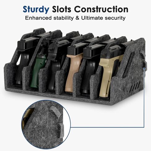 Pistol Rack for Gun Safe, Soft Felt, Handgun Rack, Revolver Firearm Holder | Gun Storage Organizer, Scratch Resistance, Anti-Slip Gun Cabinet Accessories in Saudi Arabia