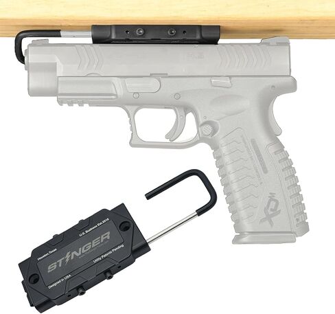 Stinger U2 Gun Magnet Mount، حافظة تثبيت مغناطيسية للمسدس مع دعم داخلي للأسطوانة، مغناطيس مسدس للسيارة والشاحنة والآمنة والمكتب والجدار ورف المسدس مع مشبك جيب in Saudi Arabia