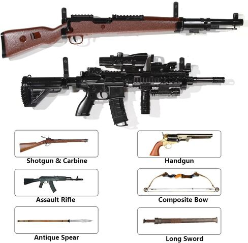 Gun Rack Wall Mount, Horizontal Gun Racks for Wall Metal Shotgun Hangers for Storing Rifles, Shotguns and Bows, Gun Mount Holder Hooks for Wall Storage (Black 3Pairs) in Saudi Arabia