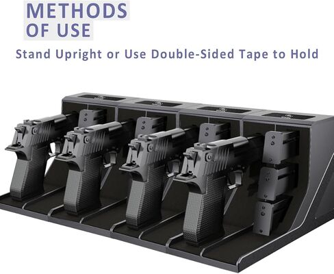 SUMING Universal Pistol Rack, Handgun Rack Pistol Holder for Gun Safe, Gun Holder Protective Pistol Stand Gun Storage Fit Most Handguns in Saudi Arabia