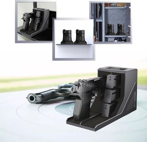 SUMING Universal Pistol Rack, Handgun Rack Pistol Holder for Gun Safe, Gun Holder Protective Pistol Stand Gun Storage Fit Most Handguns in Saudi Arabia