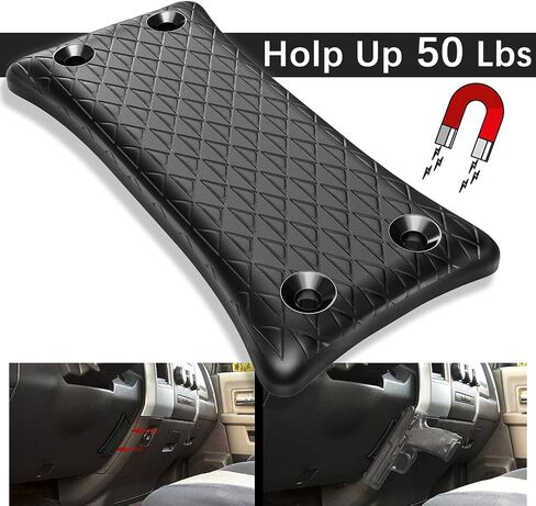 Gun Magnet Mount, 50 Lbs Rating,Rubber Coated Gun Holder for Pistol, Handgun, Shotgun, Rifles, Revolvers, Safe, Hunting, Firearm Accessories, Using in Car, Truck, Wall, Desk, Vehicle and Home in Saudi Arabia