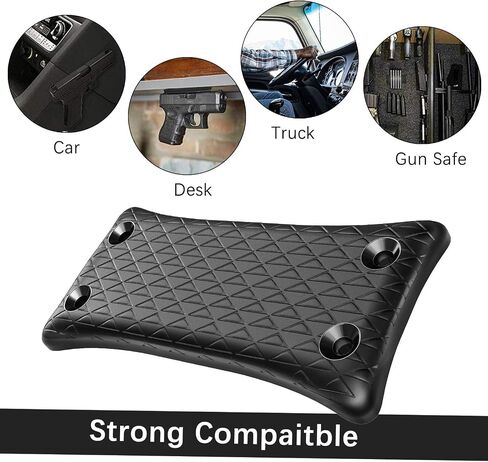 Gun Magnet Mount, 50 Lbs Rating,Rubber Coated Gun Holder for Pistol, Handgun, Shotgun, Rifles, Revolvers, Safe, Hunting, Firearm Accessories, Using in Car, Truck, Wall, Desk, Vehicle and Home in Saudi Arabia