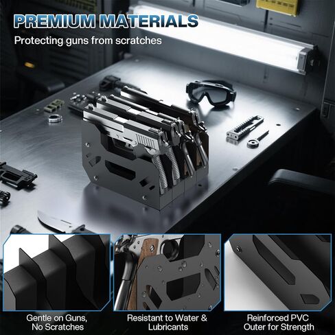 Foam Pistol Rack for Gun Safe & Gun Cabinet Accessories, Durable Soft Foam Handgun Organizer with Moisture/Scratch Resistance & Anti-Slip, Firearm Storage Rack Stand for Displays in Saudi Arabia
