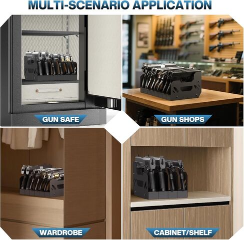 Foam Pistol Rack for Gun Safe & Gun Cabinet Accessories, Durable Soft Foam Handgun Organizer with Moisture/Scratch Resistance & Anti-Slip, Firearm Storage Rack Stand for Displays in Saudi Arabia