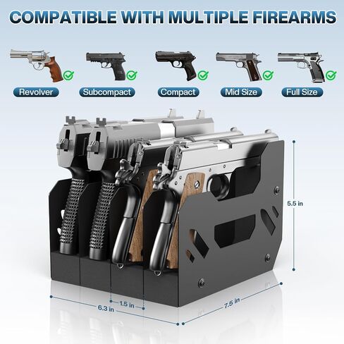 Foam Pistol Rack for Gun Safe & Gun Cabinet Accessories, Durable Soft Foam Handgun Organizer with Moisture/Scratch Resistance & Anti-Slip, Firearm Storage Rack Stand for Displays in Saudi Arabia