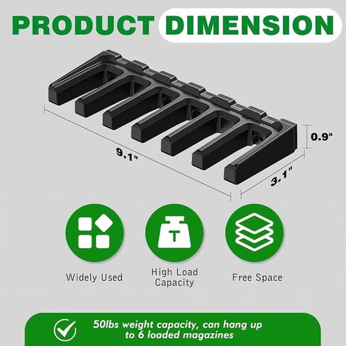 ABS Magazine Holder, Ar Magazine Holder for Gun Safe, Mag Storage Rack for Pmag, Glock, Amend 2, Hexmags, Mftmags, Magpulmag in Saudi Arabia