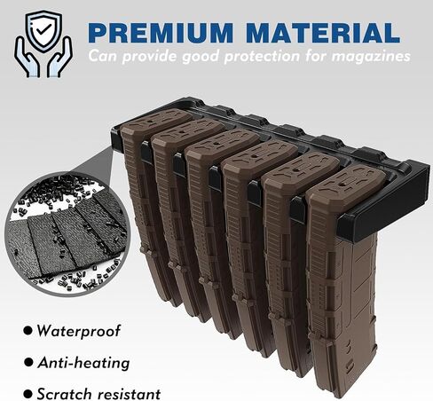 ABS Magazine Holder, Ar Magazine Holder for Gun Safe, Mag Storage Rack for Pmag, Glock, Amend 2, Hexmags, Mftmags, Magpulmag in Saudi Arabia