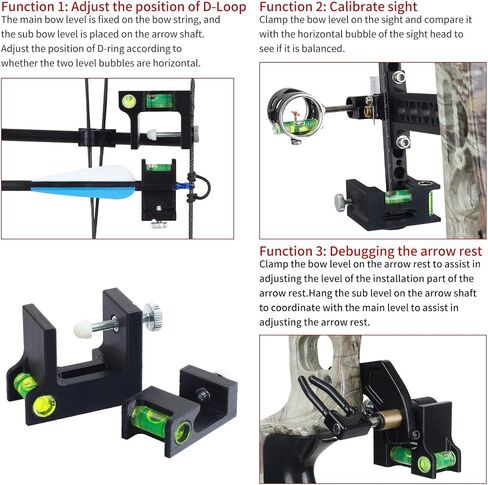 SPG Bow Square Level Kit 2 Pack - Archery Bow String Level Turning Kit, T-Shape Measurement Tool for Recurve Bows in Saudi Arabia