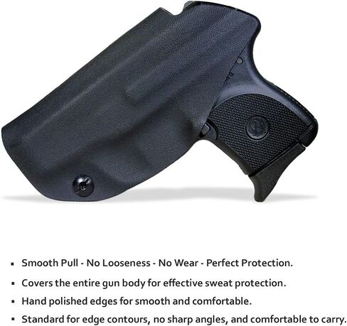 Ruger LCP 380 Holster، IWB Kydex Holster Fit: LCP 380 Auto⎜Inside حزام الخصر - Adj. غير قادر على الاحتفاظ ⎜ غطاء ماج زر ⎜ لا ارتداء ⎜ لا غضب in Kuwait