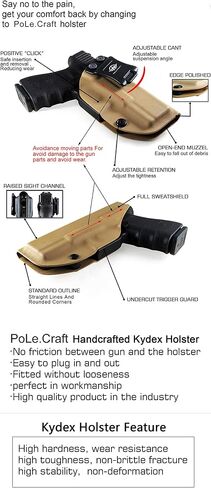 Ruger LCP 380 Holster، IWB Kydex Holster Fit: LCP 380 Auto⎜Inside حزام الخصر - Adj. غير قادر على الاحتفاظ ⎜ غطاء ماج زر ⎜ لا ارتداء ⎜ لا غضب in Kuwait
