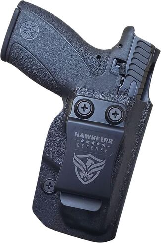مناسب لحافظة Smith & Wesson Bodyguard 2.0 IWB - حامل مخفي داخل حزام الخصر، مقاس نحيف وآمن، انقر فوق Reholster، تصميم متين وخفيف الوزن - مصنوع بواسطة HAWKFIRE in Kuwait