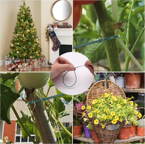 Green Zip Ties 8 inch (100 Pack), 45lb Tensile Strength, Cable Ties for Indoor and Outdoor Use, UV and Cold Resistant Wire Ties for Home, Garden, Fencing, Glufirm in Saudi Arabia
