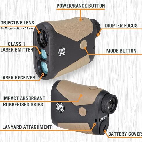 OTX2400B/A 2400yd محدد المدى بالليزر للصيد والرماية والجولف، شاشة OLED حمراء سريعة 0.1 ثانية ودقيقة +/-1 ياردة مع المقذوفات/المقذوفات التطبيقية، الفئة 1 905 نانومتر 0.25 متر، ليزر آمن للعين in Kuwait