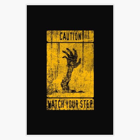 Magnet Watch Your Step Magnetic Vinyl Decal Reusable 5" in Saudi Arabia