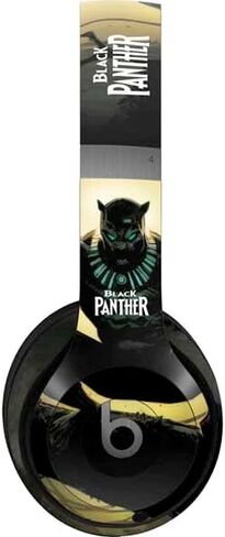 Skinit ملصق صوتي متوافق مع سماعات الرأس اللاسلكية Beats Solo 4 - تصميم ساعة Marvel Black Panther Night Time المرخصة رسميًا in Saudi Arabia