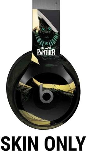 Skinit ملصق صوتي متوافق مع سماعات الرأس اللاسلكية Beats Solo 4 - تصميم ساعة Marvel Black Panther Night Time المرخصة رسميًا in Saudi Arabia