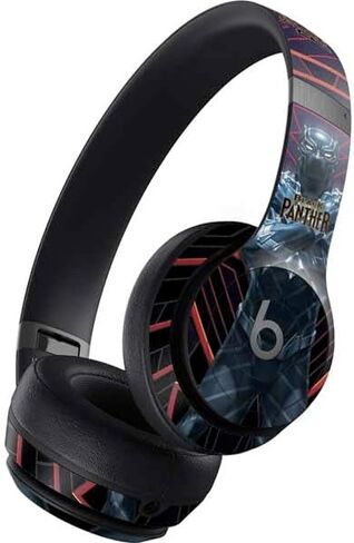 Skinit Decal Audio Skin Compatible with Beats Solo 4 Wireless Headphones - Officially Licensed Marvel Black Panther Night Time Watch Design in Saudi Arabia