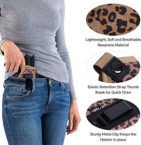 حافظة مسدس للنساء حافظة حمل مخفية للمسدسات حافظة IWB عالمية تناسب Glock 19 26 43 Springfie XD LC9 وجميع المسدسات المماثلة in Kuwait