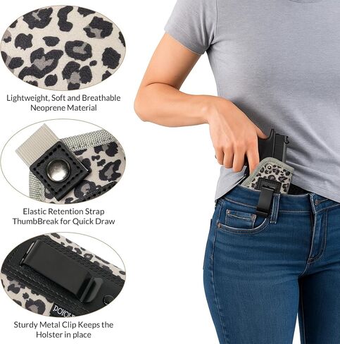 Gun Holster for Women Concealed Carry Holster for Pistols Universal IWB Holster Fits Glock 19 26 43 Springfie XD LC9 & All Similar Handguns in Kuwait