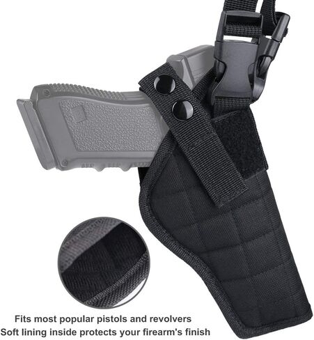 Twod Concealed Carry Shoulder Holster Nylon Cross Harness Vertical Shoulder Holster Adjustable for Most Handguns or Pistol in Saudi Arabia