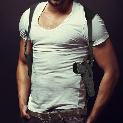Twod Concealed Carry Shoulder Holster Nylon Cross Harness Vertical Shoulder Holster Adjustable for Most Handguns or Pistol in Saudi Arabia