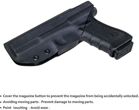 POLE.CRAFT IWB Kydex Holster Fit مخصص: Glock 17 (Gen 1-5) / Glock 22 Glock 31 (Gen 3-4) مسدس - حمل حزام الخصر الداخلي - Adj. عدم القدرة على الاحتفاظ - زر الغطاء المغناطيسي - عدم التآكل - عدم وجود اهتزاز in Kuwait