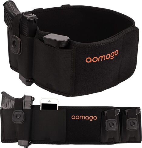 Belly Band Holster for Men Women - Gun Holster for Comfortable Carry Fits Glock, Smith Wesson, Taurus, Ruger, and More-Breathable Neoprene Waistband Holster for Most Pistols and Revolvers in Saudi Arabia