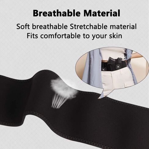 Belly Band Holster for Men Women - Gun Holster for Comfortable Carry Fits Glock, Smith Wesson, Taurus, Ruger, and More-Breathable Neoprene Waistband Holster for Most Pistols and Revolvers in Saudi Arabia
