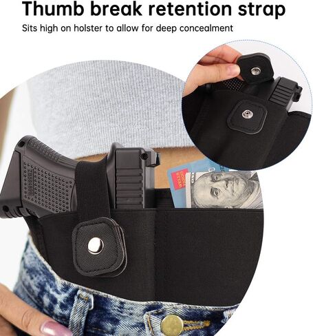 Belly Band Holster for Men Women - Gun Holster for Comfortable Carry Fits Glock, Smith Wesson, Taurus, Ruger, and More-Breathable Neoprene Waistband Holster for Most Pistols and Revolvers in Saudi Arabia