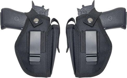 Universal Gun Holster with Mag Pouch for Concealed Carry Inside or Outside The Waistband Pistols Holsters for Right and Left Hand Draw Holster for Men/Women Black in Saudi Arabia
