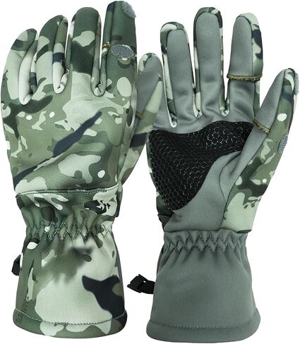 LOOGU Camouflage Hunting Gloves Full Finger/Fingerless Gloves Pro Anti-Slip Insulated Camo Glove Hunting Outdoors Waterproof Gear in Saudi Arabia