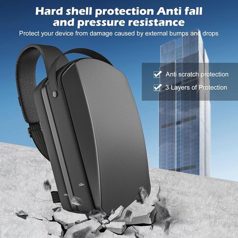 Fashion Sling Bag Compatible With Oculus Quest 2,3,3S/Vision Pro & 2/Elite Strap/BOBOVR S3 PRO/ Kiwi design Battery & ALL SIZE VR Headset Controller Accessories, Crossbody Shoulder Backpack (Black) in Saudi Arabia
