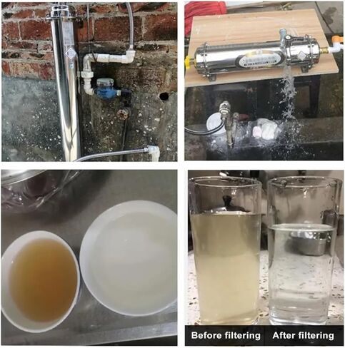 600L-2000L Home Water Filter 304 Stainless Steel PVDF Ultrafiltration Purifier with Washable Cartridge Direct Drinking Wholehouse(600L) in Saudi Arabia