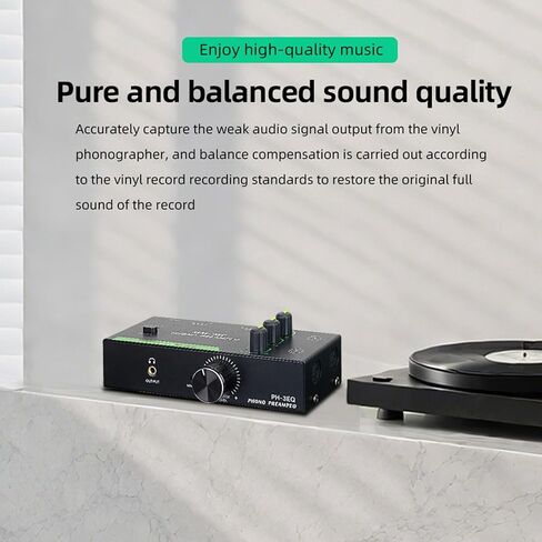 مم | MC Phono Preamp، مضخم فونوغراف استيريو صغير احترافي لمشغل تسجيل القرص الدوار، لعشاق الموسيقى (قابس أمريكي (تيار متردد 120 فولت 60 هرتز)) in Saudi Arabia