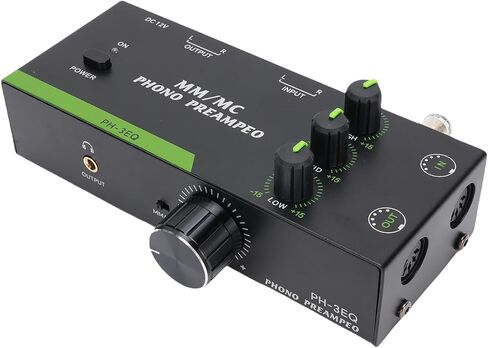 Phono Preamp for Turntable, 5 pin XLR Input and Output, 3-Level Adjustable Gain, Bass and Treble Control, Home Audio for MM & MC, Phonograph Record Player. (US Plug 100-240V) in Saudi Arabia