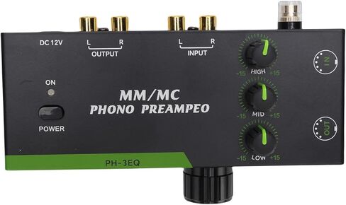 Phono Preamp for Turntable, 5 pin XLR Input and Output, 3-Level Adjustable Gain, Bass and Treble Control, Home Audio for MM & MC, Phonograph Record Player. (US Plug 100-240V) in Saudi Arabia